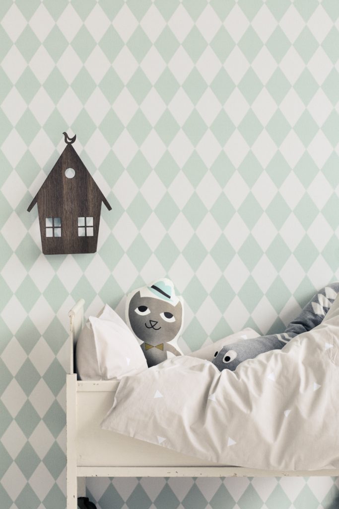 Kinderzimmer skandinavisch einrichten mit Tapeten von Ferm Living